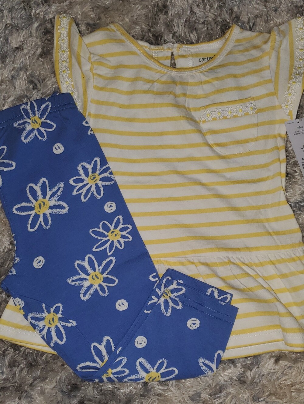 Carter's 24 Month Yellow & Blue Daisy Two-Piece Set